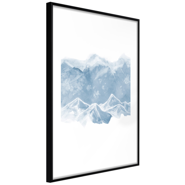 Wall Poster Icy Land - winter landscape of snowy mountains on a uniform background 117777 additionalImage 13