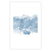 Wall Poster Icy Land - winter landscape of snowy mountains on a uniform background 117777 additionalThumb 25