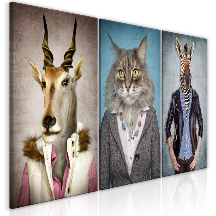 Canvas Print Human animals - fancy portraits of wild and domestic animals 118177 additionalImage 2