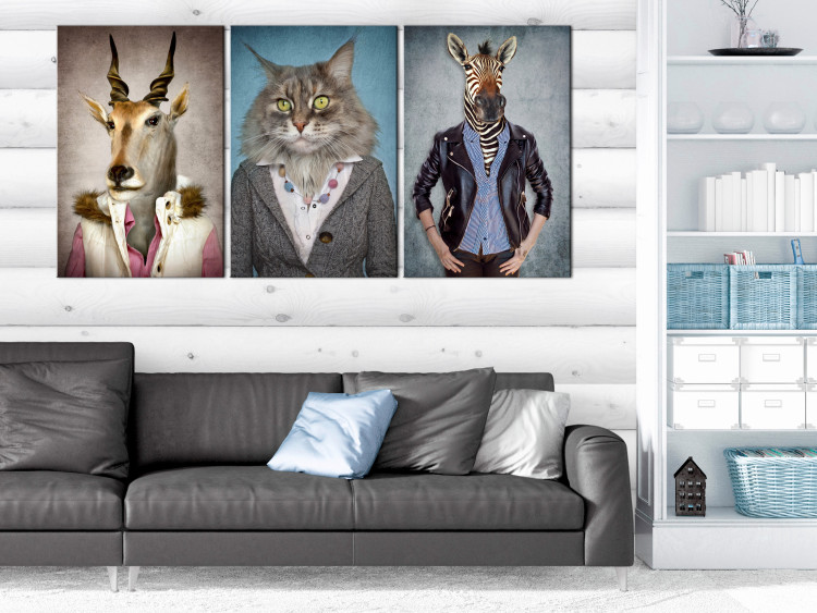 Canvas Print Human animals - fancy portraits of wild and domestic animals 118177 additionalImage 3