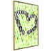 Poster Spring Sign - composition with a painted watercolor green pattern and a heart 118277 additionalThumb 12