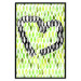 Poster Spring Sign - composition with a painted watercolor green pattern and a heart 118277 additionalThumb 24