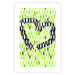 Poster Spring Sign - composition with a painted watercolor green pattern and a heart 118277 additionalThumb 25