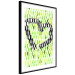 Poster Spring Sign - composition with a painted watercolor green pattern and a heart 118277 additionalThumb 11
