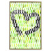 Poster Spring Sign - composition with a painted watercolor green pattern and a heart 118277 additionalThumb 16