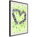Poster Spring Sign - composition with a painted watercolor green pattern and a heart 118277 additionalThumb 3