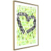 Poster Spring Sign - composition with a painted watercolor green pattern and a heart 118277 additionalThumb 6
