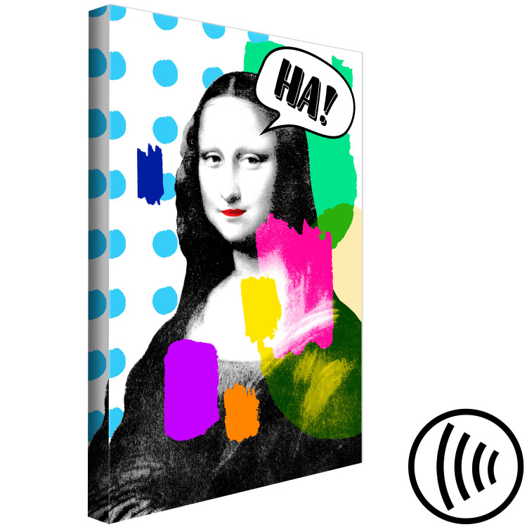 Canvas Art Print Woman in Pop Art (1-part) - Modernist Portrait of Mona Lisa 122377 additionalImage 6