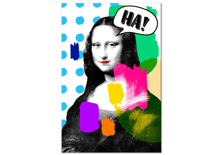Canvas Art Print Woman in Pop Art (1-part) - Modernist Portrait of Mona Lisa 122377