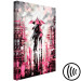 Canvas Print Walk under a pink umbrella - abstract landscape with silhouettes 123077 additionalThumb 6