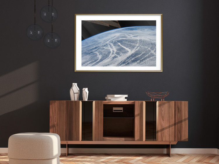 Poster Restless Clouds - planet Earth landscape against backdrop of clouds and space 123177 additionalImage 13
