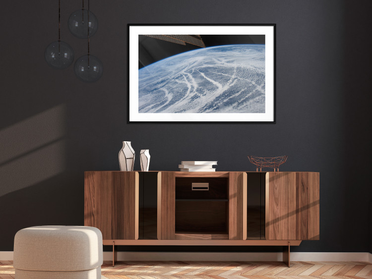 Poster Restless Clouds - planet Earth landscape against backdrop of clouds and space 123177 additionalImage 4