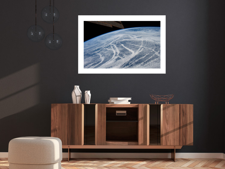 Poster Restless Clouds - planet Earth landscape against backdrop of clouds and space 123177 additionalImage 2