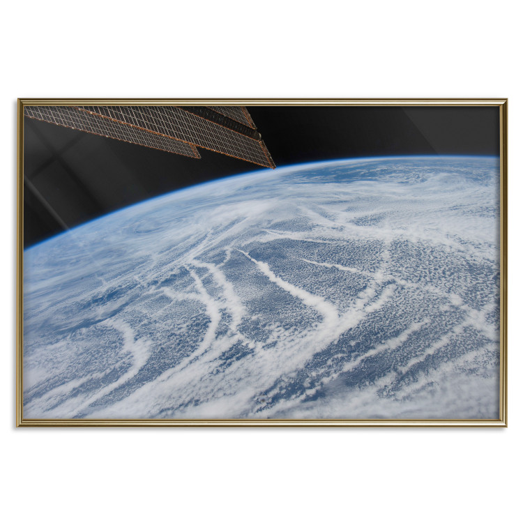 Poster Restless Clouds - planet Earth landscape against backdrop of clouds and space 123177 additionalImage 16