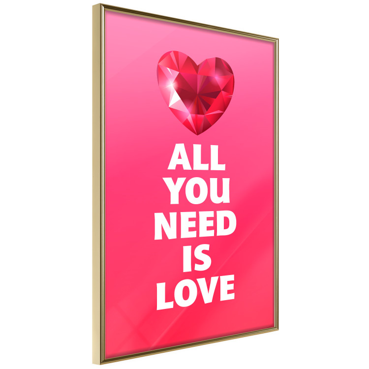 Wall Poster Phenomenal Heart - diamond red heart and English captions 123577 additionalImage 14