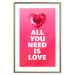 Wall Poster Phenomenal Heart - diamond red heart and English captions 123577 additionalThumb 14