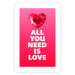 Wall Poster Phenomenal Heart - diamond red heart and English captions 123577 additionalThumb 25