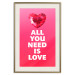 Wall Poster Phenomenal Heart - diamond red heart and English captions 123577 additionalThumb 19