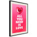 Wall Poster Phenomenal Heart - diamond red heart and English captions 123577 additionalThumb 3