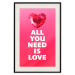 Wall Poster Phenomenal Heart - diamond red heart and English captions 123577 additionalThumb 18
