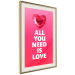 Wall Poster Phenomenal Heart - diamond red heart and English captions 123577 additionalThumb 2