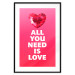 Wall Poster Phenomenal Heart - diamond red heart and English captions 123577 additionalThumb 15