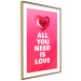 Wall Poster Phenomenal Heart - diamond red heart and English captions 123577 additionalThumb 6