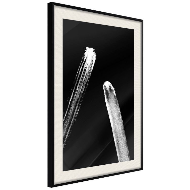 Wall Poster Comets - galactic white line on black background in abstract style 123677 additionalImage 3