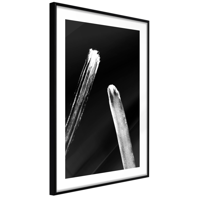 Wall Poster Comets - galactic white line on black background in abstract style 123677 additionalImage 13