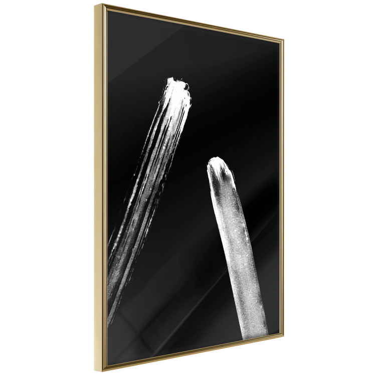 Wall Poster Comets - galactic white line on black background in abstract style 123677 additionalImage 14