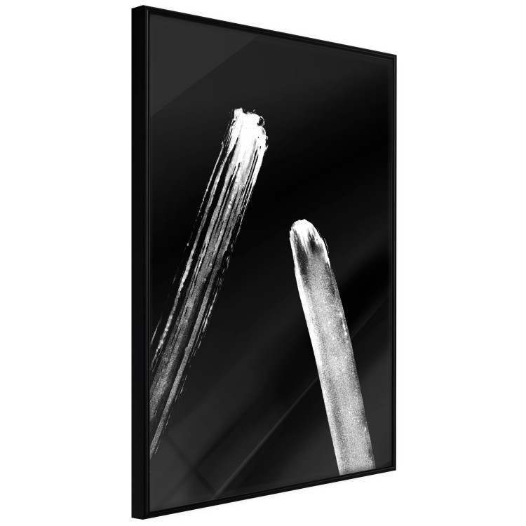 Wall Poster Comets - galactic white line on black background in abstract style 123677 additionalImage 10