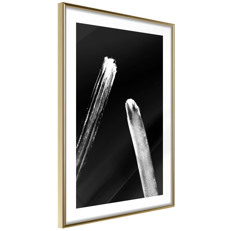 Wall Poster Comets - galactic white line on black background in abstract style 123677 additionalImage 6