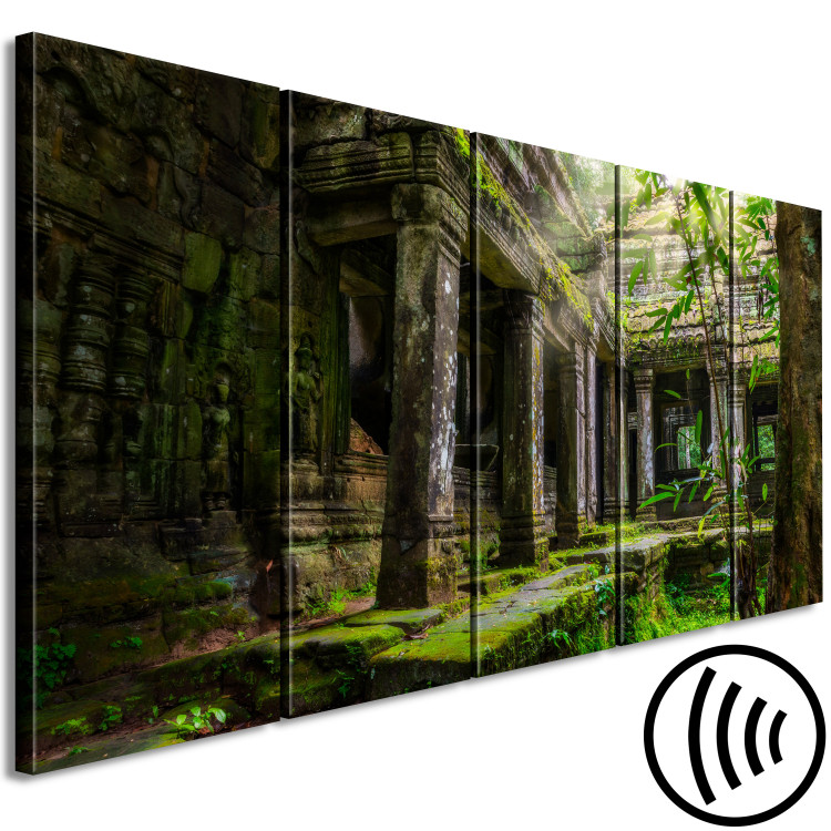Canvas Art Print Buddhist temple - Buddhist architecture surrounded by nature and vegetation 124377 additionalImage 6