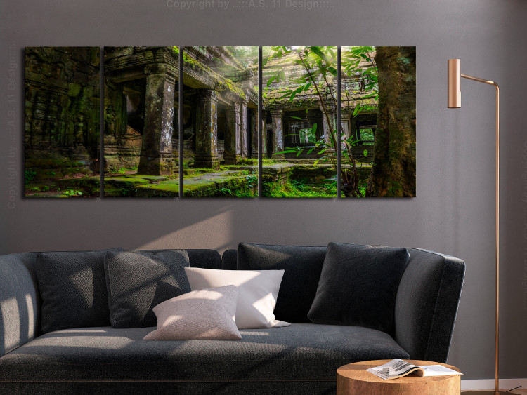 Canvas Art Print Buddhist temple - Buddhist architecture surrounded by nature and vegetation 124377 additionalImage 3