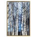 Poster Frosty January - winter forest landscape of light trees against sky 124477 additionalThumb 20