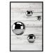 Wall Poster Perfect Balance - abstract metal balls on a wooden background 125177 additionalThumb 18