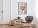 Wall Poster Warm Heart - brown heart with a bouquet on a wooden texture 125277 additionalThumb 4