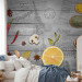 Photo Wallpaper Culinary accent - colourful vegetables and spices on a background in grey 127277 additionalThumb 2