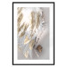 Wall Poster Fallen Angel - abstract composition of white feathers with golden accent 127877 additionalThumb 16
