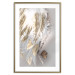 Wall Poster Fallen Angel - abstract composition of white feathers with golden accent 127877 additionalThumb 15