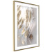 Wall Poster Fallen Angel - abstract composition of white feathers with golden accent 127877 additionalThumb 7
