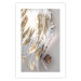 Wall Poster Fallen Angel - abstract composition of white feathers with golden accent 127877 additionalThumb 17