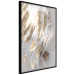 Wall Poster Fallen Angel - abstract composition of white feathers with golden accent 127877 additionalThumb 11