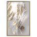 Wall Poster Fallen Angel - abstract composition of white feathers with golden accent 127877 additionalThumb 15