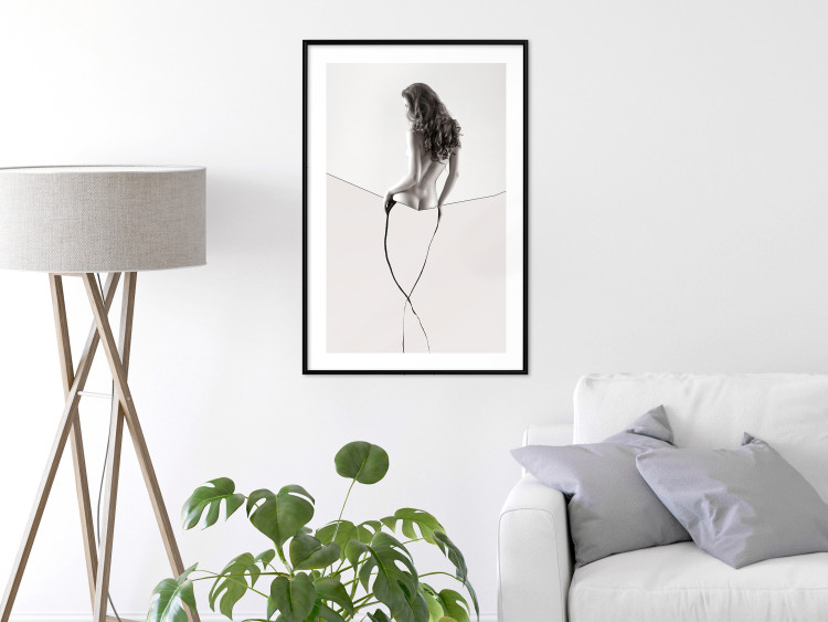 Poster Sensual Thread - half silhouette of woman and line art in abstract style 128077 additionalImage 18