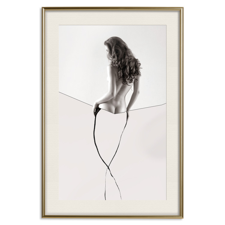 Poster Sensual Thread - half silhouette of woman and line art in abstract style 128077 additionalImage 20
