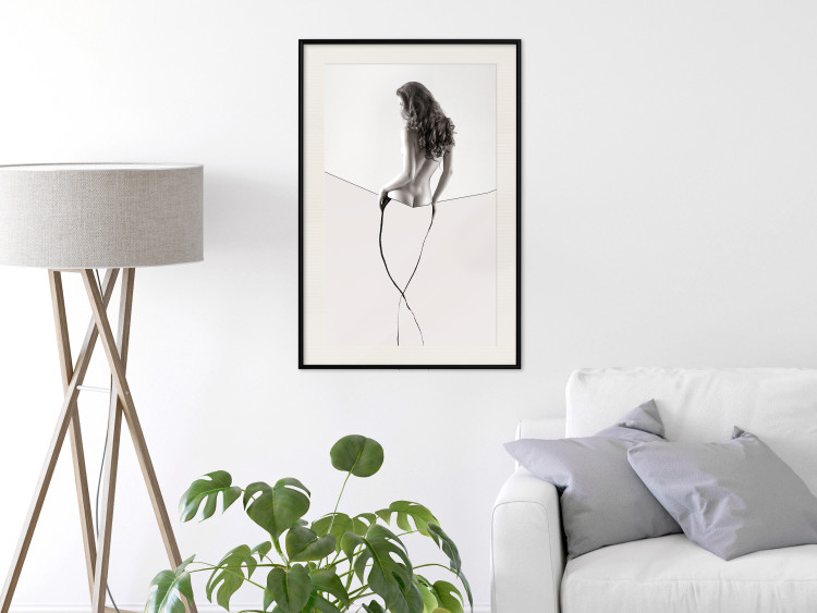 Poster Sensual Thread - half silhouette of woman and line art in abstract style 128077 additionalImage 24