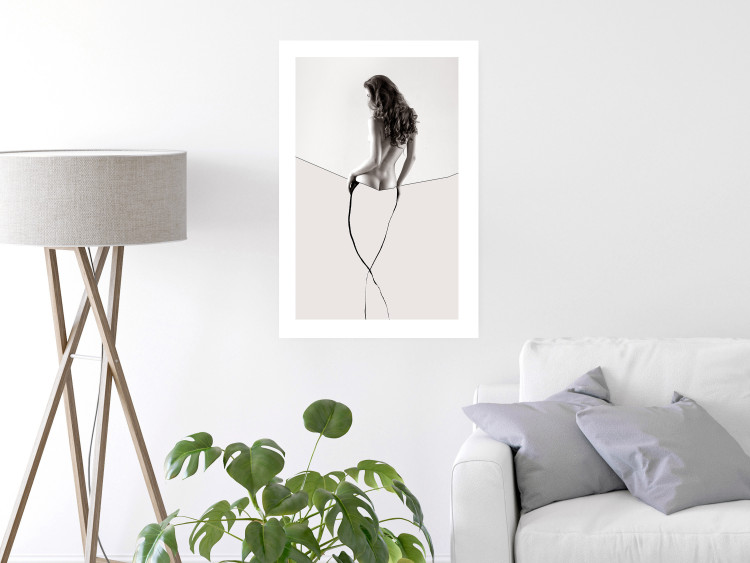 Poster Sensual Thread - half silhouette of woman and line art in abstract style 128077 additionalImage 5