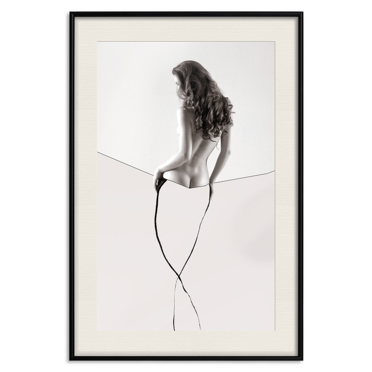 Poster Sensual Thread - half silhouette of woman and line art in abstract style 128077 additionalImage 19