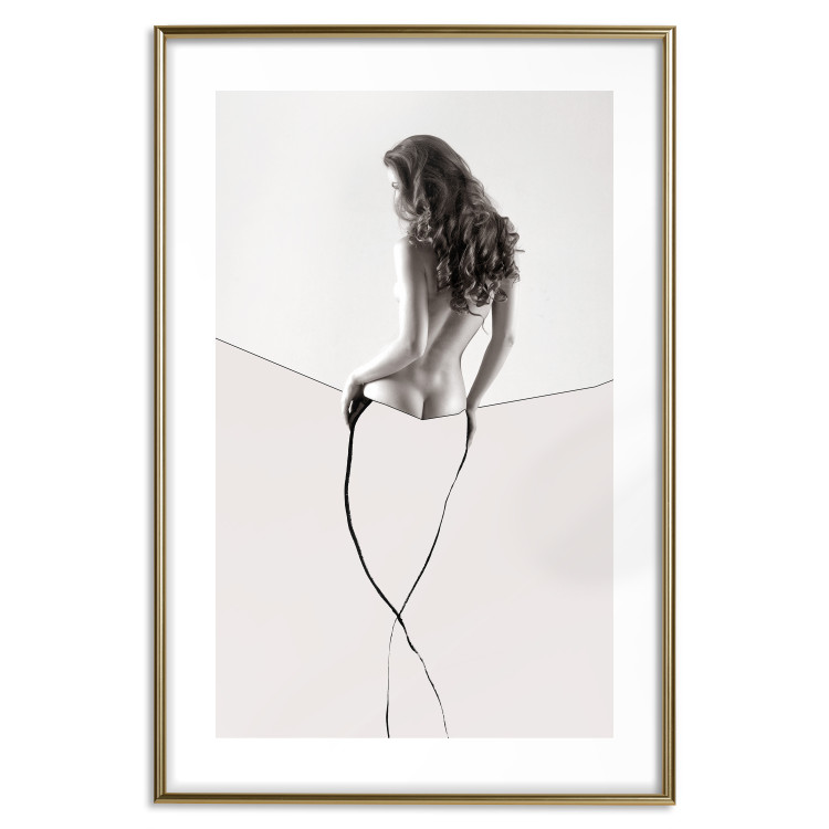 Poster Sensual Thread - half silhouette of woman and line art in abstract style 128077 additionalImage 14